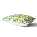 - dikdortgen-3104-1 - Realhomes  Yeşil Çizgili Limon Desenli Dijital Baskılı Dekoratif Dikdörtgen Yastık Kırlent Kılıfı Realhomes