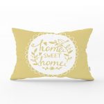 Home Sweet Home Dijital Baskılı Dekoratif Dikdörtgen Yastık Kırlent Kılıfı Realhomes