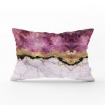 - dikdortgen-3128 - Realhomes  Mürdüm Beyaz Altın Desenli Modern Dikdörtgen Yastık Kırlent Kılıfı Realhomes