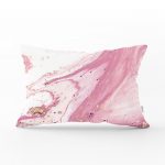 - dikdortgen-3133 - Realhomes  Pembe Beyaz Mermer Desenli Dijital Baskılı Dikdörtgen Yastık Kırlent Kılıfı Realhomes