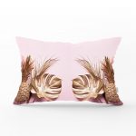 - dikdortgen-3173 - Realhomes  3D Yaprak ve Ananas Desenli Özel Tasarım Dikdörtgen Yastık Kırlent Kılıfı Realhomes