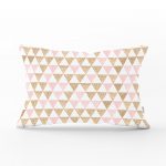 - dikdortgen-3195 - Realhomes  Üçgen Pudra Renkler Özel Tasarımlı Dekoratif Dikdörtgen Yastık Kırlent Kılıfı Realhomes