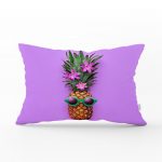 - dikdortgen-3206 - Realhomes  Mor Zeminde Ananas Desenli Modern Dikdörtgen Yastık Kırlent Kılıfı Realhomes