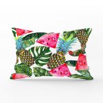 - dikdortgen-3209 - Realhomes  Yaz Meyveleri Watercolor Serisi Modern Dikdörtgen Yastık Kırlent Kılıfı Realhomes