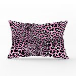 - dikdortgen-3217 - Realhomes Pembe Renkli Leopar Desenli Modern Dikdörtgen Yastık Kırlent Kılıfı Realhomes