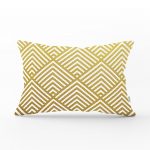 - dikdortgen-3266 - Realhomes  Geometrik Altın Kabartma Desenli Özel Tasarım Dikdörtgen Yastık Kırlent Kılıfı Realhomes