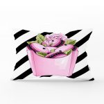 - dikdortgen-3399 - Realhomes Coco Pops Pempe Siyah Tasarımlı Modern Dekoratif Dikdörtgen Yastık Kırlent Kılıfı Realhomes