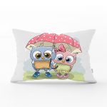 - dikdortgen-422 - Realhomes Sevimli Kediler Dijital Baskılı Dekoratif Dikdörtgen Yastık Kırlent Kılıfı Realhomes