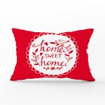 Home Sweet Home Dijital Baskılı Dekoratif Dikdörtgen Yastık Kırlent Kılıfı Realhomes