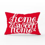 Home Sweet Home Dijital Baskılı Dekoratif Dikdörtgen Yastık Kırlent Kılıfı Realhomes