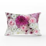 - dikdortgen-55 - Realhomes  Çiçek Demeti Dijital Baskılı Dekoratif Dikdörtgen Yastık Kırlent Kılıfı Realhomes
