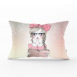 Fashion Girl Dijital Baskılı Modern Dikdörtgen Yastık Kırlent Kılıfı Realhomes
