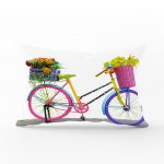 - dikdortgen-600 - Realhomes  Modern Bisiklet Desenli Dijital Baskılı Dekoratif Dikdörtgen Yastık Kırlent Realhomes