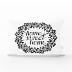- dikdortgen-601 - Realhomes  Home Sweet Home Dijital Baskılı Dekoratif Dikdörtgen Yastık Kırlent Kılıfı Realhomes
