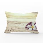 Modern Çiçek Desen Dijital Baskılı Dikdörtgen Yastık Kırlent Kılıfı Realhomes