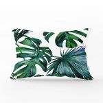 - dikdortgen-835 - Realhomes  Yaprak Desen Dijital Baskılı Dikdörtgen Yastık Kırlent Kılıfı Realhomes