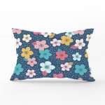 - dikdortgen-919 - Realhomes Çiçek Desenli Dijital Baskılı Dikdörtgen Yastık Kırlent Kılıfı Realhomes