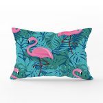 - dikdortgen-939 - Realhomes Flamingo Desenli Dijital Baskılı Dikdörtgen Yastık Kırlent Kılıfı Realhomes