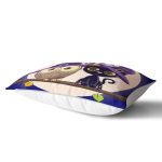 Mor Baykuş ve Kedi Tasarımlı Dijital Baskılı Dekoratif Yastık Kırlent Kılıfı Realhomes