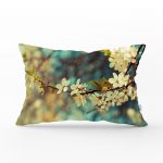 - dikdortgen-cicek - Realhomes  Bahar Çiçeği Özel Tasarımlı Dekoratif Dikdörtgen Yastık Kılıfı Realhomes