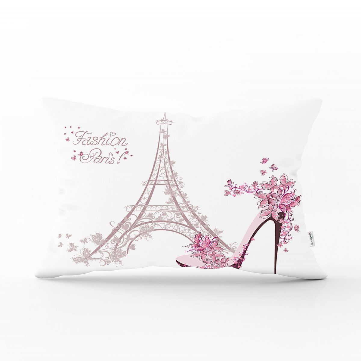 Fashion Paris Özel Tasarımlı Dekoratif Dikdörtgen Yastık Kırlent Kılıfı Realhomes