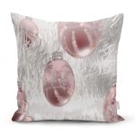 - realhomesK3006 - Realhomes Yılbaşı Küreleri Dijital Baskılı Dekoratif Yastık Kırlent Kılıfı Realhomes