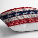 - realhomesK3022-2 - Realhomes Yılbaşı Geyikleri Motifli Dijital Baskılı Yastık Kırlent Kılıfı Realhomes