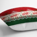 Yılbaşı Geyikleri ve Ağaçlar Baskılı Dekoratif Yastık Kırlent Kılıfı Realhomes