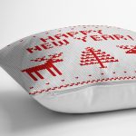 - realhomesK3028-2 - Realhomes  Happy New Year Temalı Dijital Baskılı Dekoratif Yastık Kırlent Kılıfı Realhomes