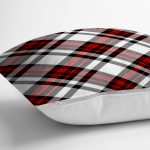 - realhomesK3083-2 - Realhomes Kırmızı Siyah Çapraz Ekose Desenli Dekoratif Yastık Kırlent Kılıfı Realhomes