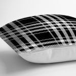 - realhomesK3090-2 - Realhomes Siyah Beyaz Ekose Desenli Dekoratif Yastık Kırlent Kılıfı Realhomes