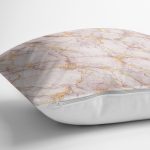 - realhomesK3122-2 - Realhomes Altın Yaldızlı Açık Renk Mermer Desenli Yastık Kırlent Kılıfı Realhomes