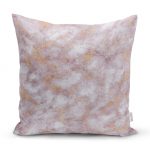 - realhomesK3125 - Realhomes Pudra Renkli Mermer Desenli Dijital Baskılı Yastık Kırlent Kılıfı Realhomes