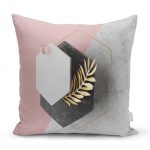 - realhomesK3135 - Realhomes  Modern 3D Mermer Temalı Dijital Baskılı Yastık Kırlent Kılıfı Realhomes