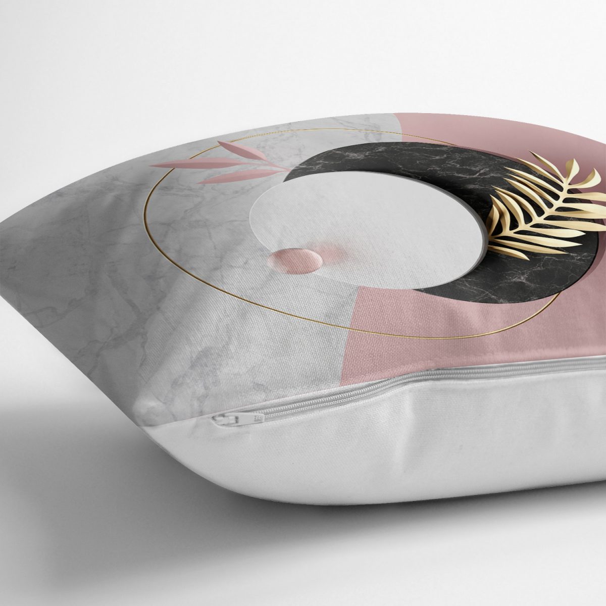 Modern 3D Mermer Desenli Dijital Baskılı Yastık Kırlent Kılıfı Realhomes