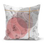 - realhomesK3151 - Realhomes  Geometrik Mermer Desenli Dijital Baskılı Yastık Kırlent Kılıfı Realhomes