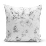 - realhomesK3155 - Realhomes  Açık Mermer Zeminli Dijital Baskılı Yastık Kırlent Kılıfı Realhomes