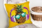 - realhomesK3168-1 - Realhomes Summer Ananas Tasarımlı Dekoratif Yastık Kırlent Kılıfı Realhomes