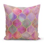 - realhomesK3177 - Realhomes  Ogea Pudra Zeminli Özel Tasarım Yastık Kırlent Kılıfı Realhomes