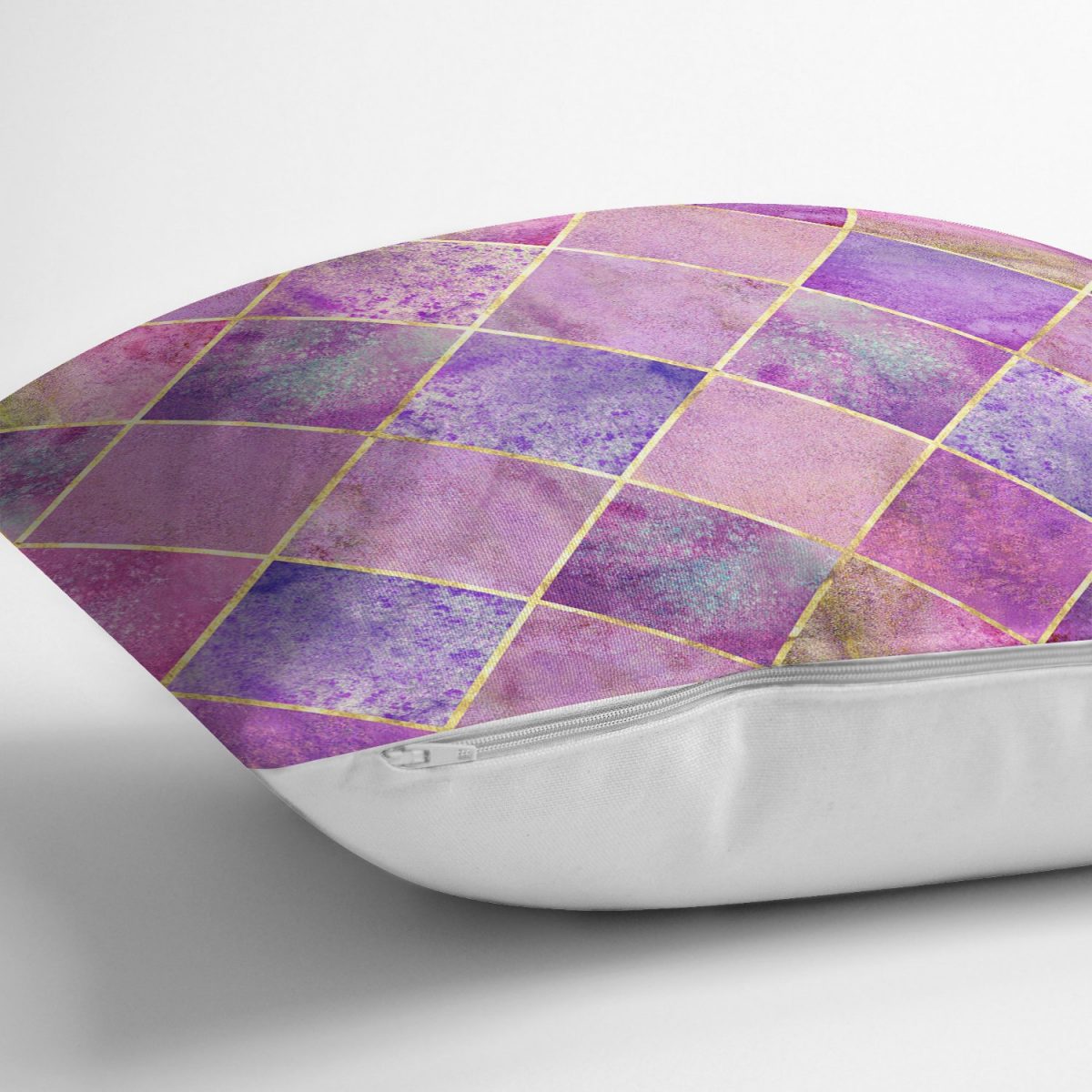 Geometrik Açık Pudra Renkli Modern Yastık Kırlent Kılıfı Realhomes