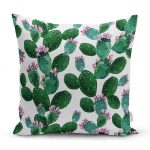 - realhomesK3198 - Realhomes  Kaktüs Desenli Watercolor Renkli Modern Yastık Kırlent Kılıfı Realhomes
