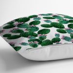 - realhomesK3198-2 - Realhomes  Kaktüs Desenli Watercolor Renkli Modern Yastık Kırlent Kılıfı Realhomes