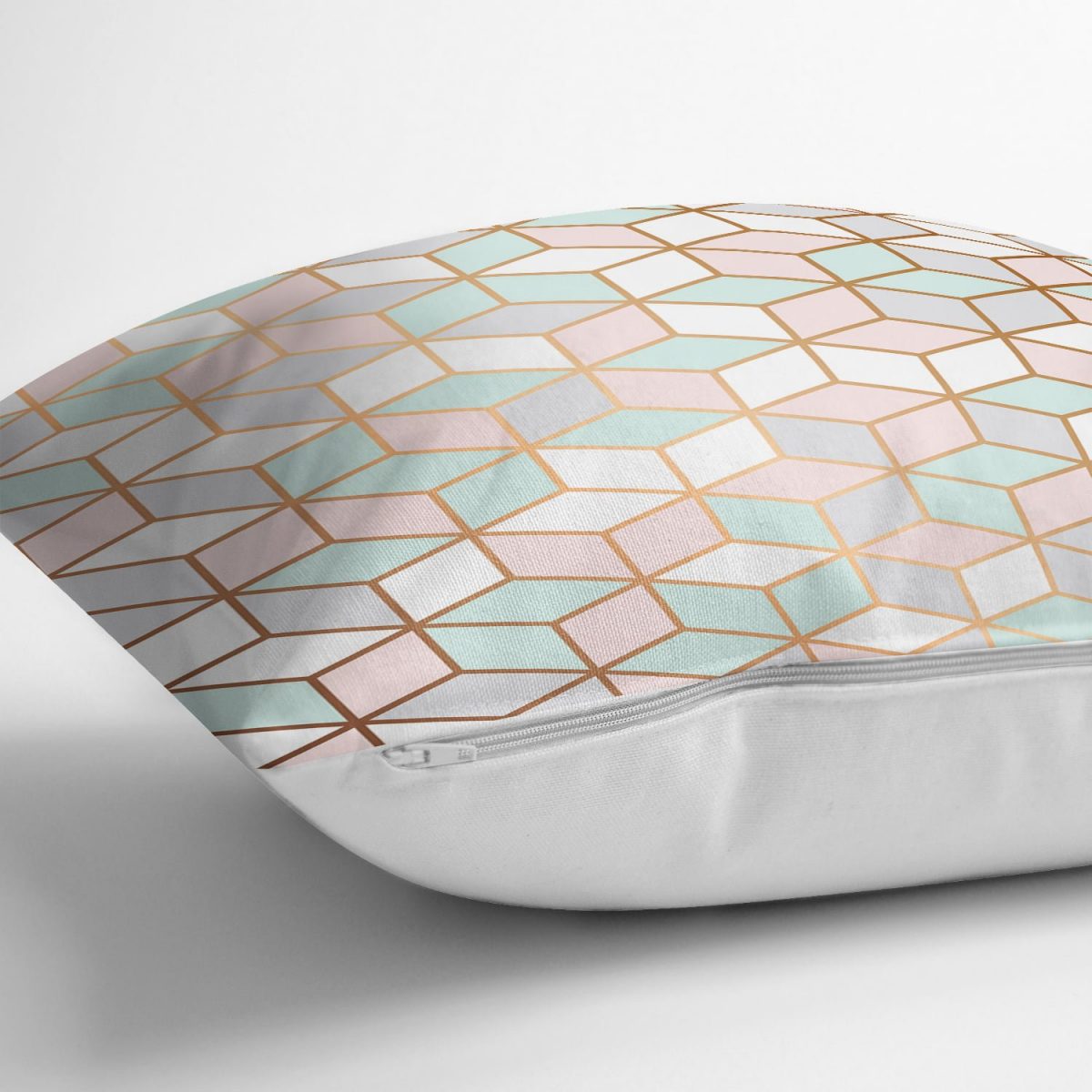 Geometrik Desenli 3D Özel Tasarımlı Modern Yastık Kırlent Kılıfı Realhomes