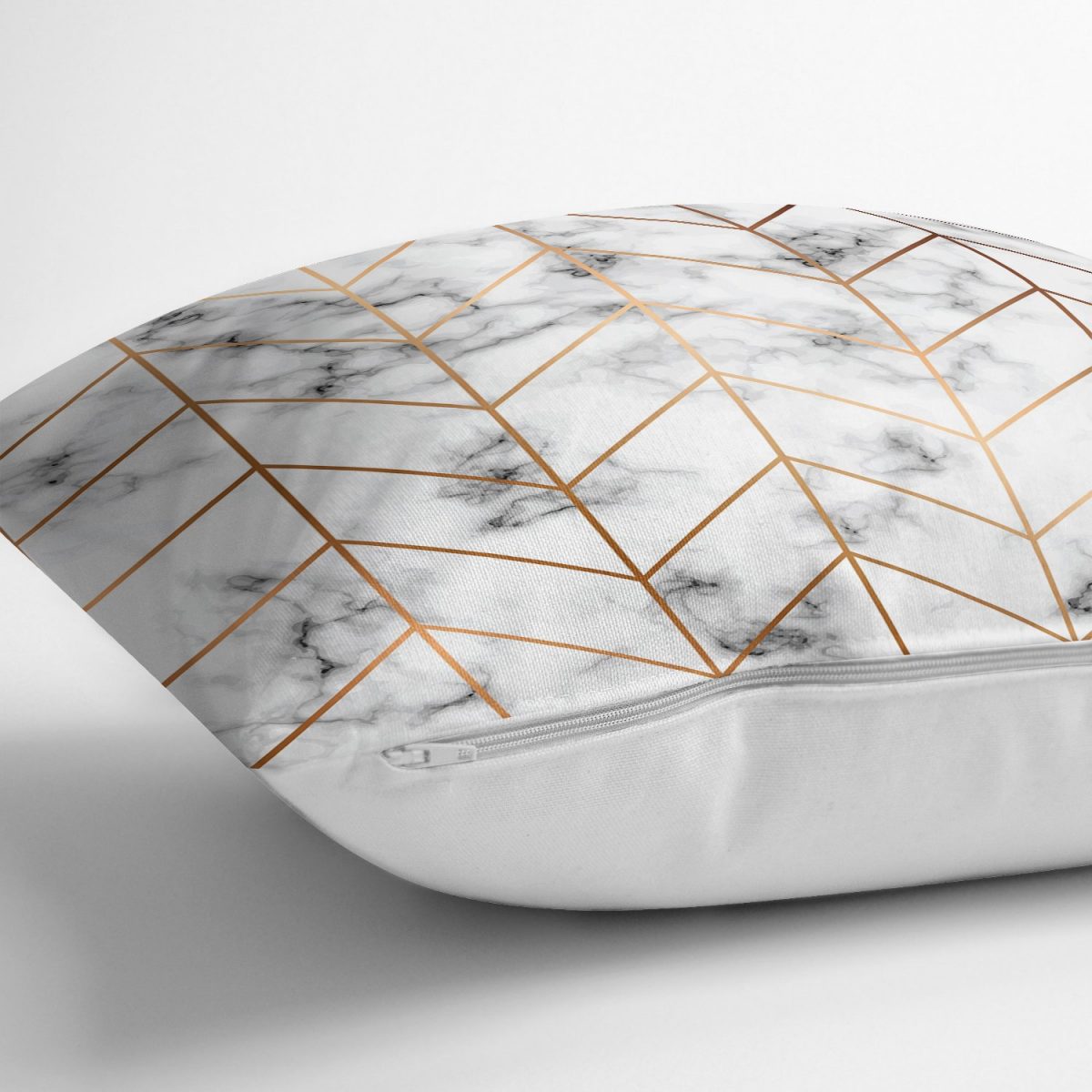 Mermer Zeminli Geometrik Desenli Modern Yastık Kırlent Kılıfı Realhomes
