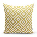 - realhomesK3268 - Realhomes  Altın Renkli Geometrik Desenli Özel Tasarım Yastık Kırlent Kılıfı Realhomes