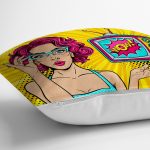 - realhomesK3275-2 - Realhomes Pop Art Wow Desenli Özel Tasarım Dekoratif Yastık Kırlent Kılıfı Realhomes