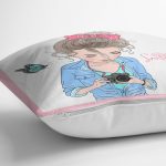 - realhomesK3293-2 - Realhomes  Özel Tasarım Smile Take Up Desenli Dekoratif Yastık Kırlent Kılıfı Realhomes