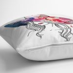 Renkli Şapka Tasarımlı Dijital Baskılı Dekoratif Yastık Kırlent Kılıfı Realhomes