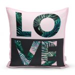 Love Yaprak Detaylı Özel Tasarım Yastık Kırlent Kılıfı Realhomes