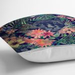 - realhomesK3309-2 - Realhomes Lacivert Zeminli Leopar Özel Tasarım Dekoratif Yastık Kırlent Kılıfı Realhomes